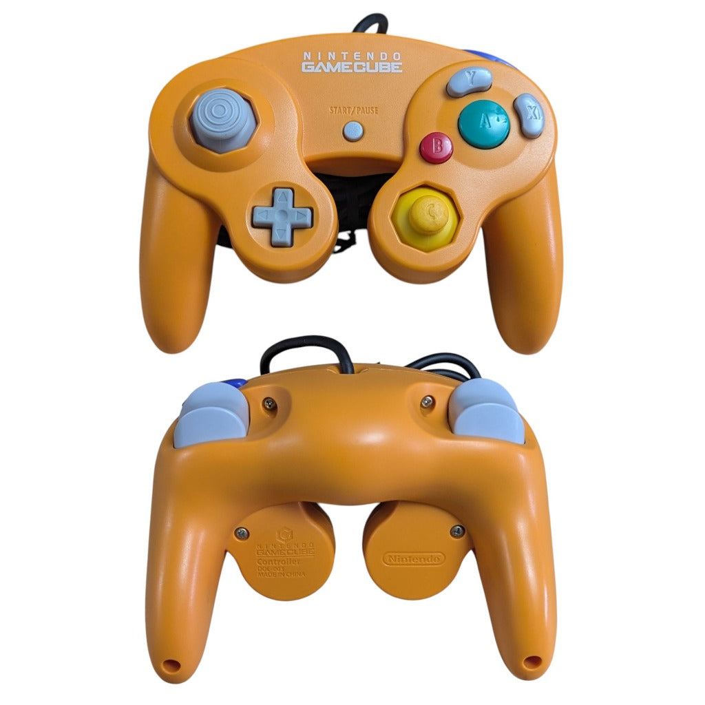 GC- Nintendo GameCube Console DOL-001 Spice Orange Box Set (CIB Matching Serial) + Controller + AC + AV + Manual