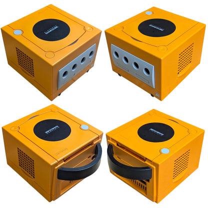 GC- Nintendo GameCube Console DOL-001 Spice Orange Box Set (CIB Matching Serial) + Controller + AC + AV + Manual