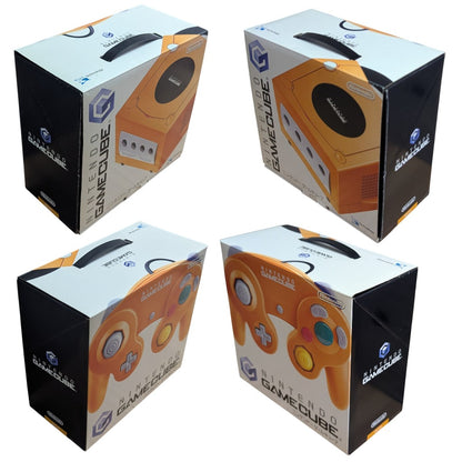 GC- Nintendo GameCube Console DOL-001 Spice Orange Box Set (CIB Matching Serial) + Controller + AC + AV + Manual