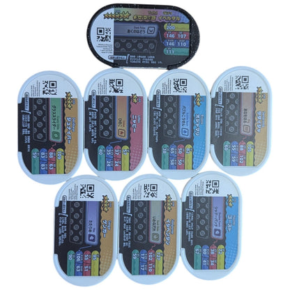 Pokemon Mezasta Arcade Tags Lot x8 - Green Rectangular Starter Set (Takara Tomy Japan) - Photo 2