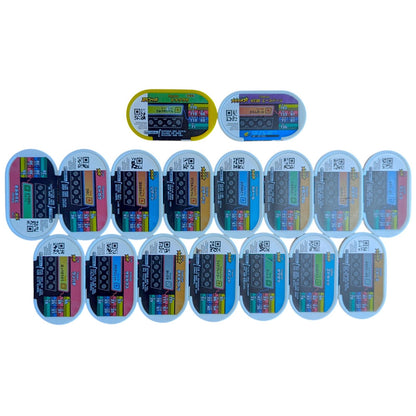 Pokemon Mezasta Arcade Tags Lot x17 - Pink Circular Series (Takara Tomy Japan) - Photo 2