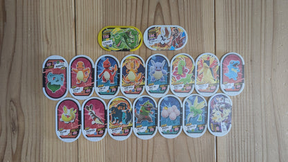 Pokemon Mezasta Arcade Tags Lot x17 - Pink Circular Series (Takara Tomy Japan) - Photo 4