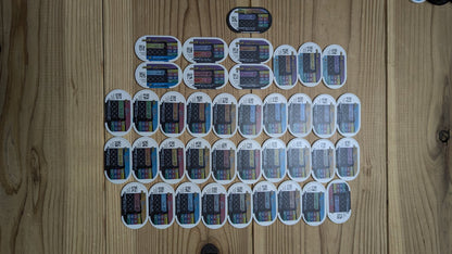 Pokemon Mezasta Arcade Tags Lot x39 - Pink Hexagonal Series (Takara Tomy Japan) - Photo 5