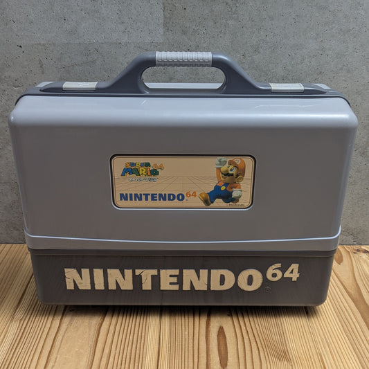 N64- Official Nintendo 64 Super Mario 64 Hard Carrying Case / Briefcase (With Moulded Console Tray)