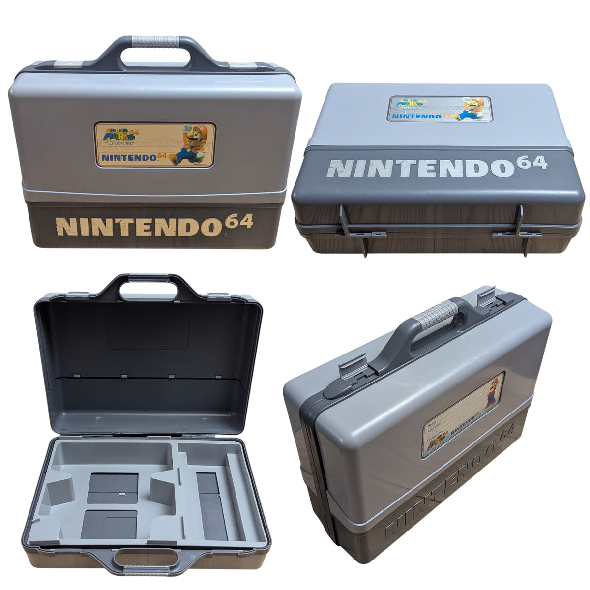 N64- Official Nintendo 64 Super Mario 64 Hard Carrying Case / Briefcase (With Moulded Console Tray)