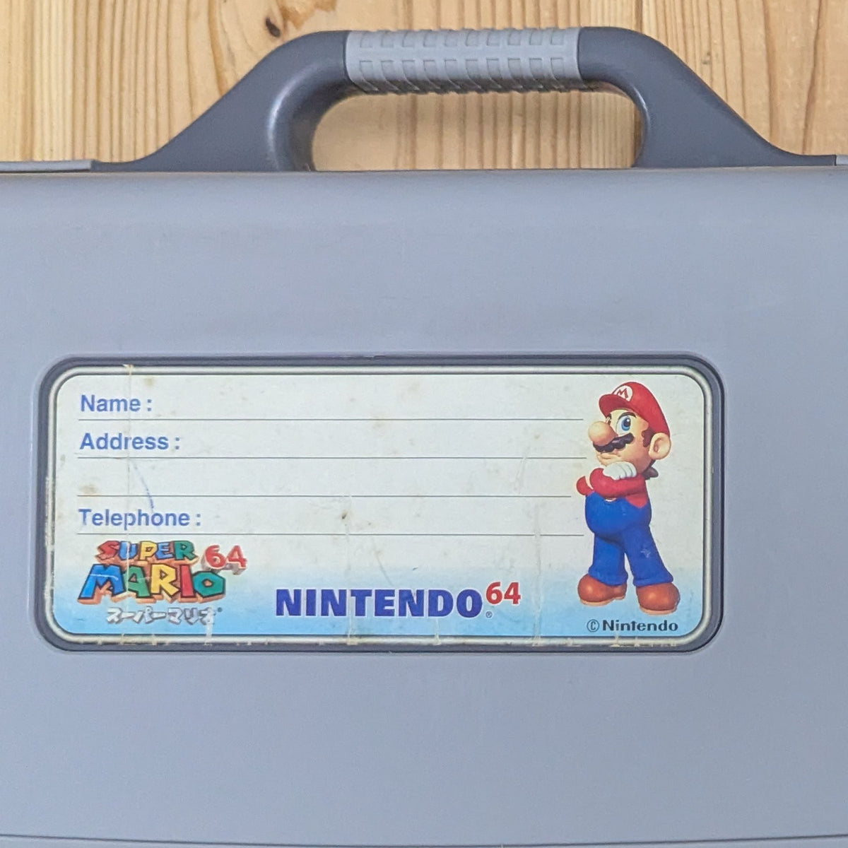 N64- Official Nintendo 64 Super Mario 64 Hard Carrying Case / Briefcase (With Moulded Console Tray)