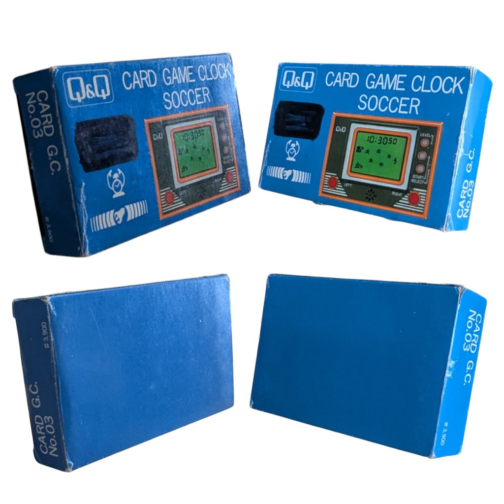 Q&Q Card Game Clock Soccer Box 4 Perspective Angles