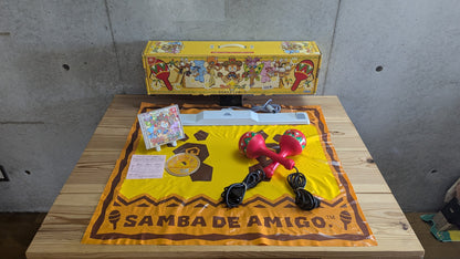 Sega Dreamcast Samba de Amigo Official Maracas Controller Bundle with Game, Sensor Bar & Floor Mat (CIB Boxed - Japan NTSC-J)