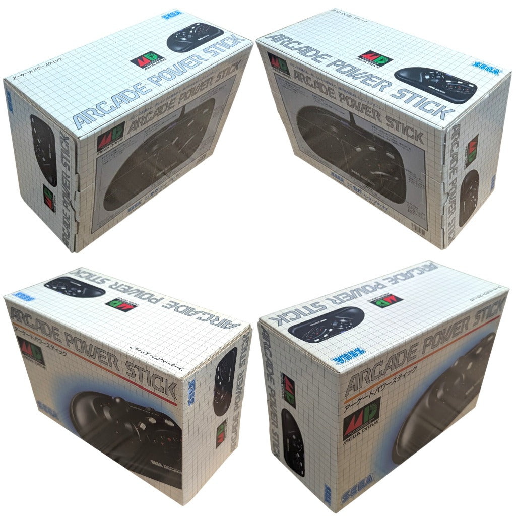 Sega Mega Drive Arcade Power Stick Retail Packaging - 4 Corner Perspectives