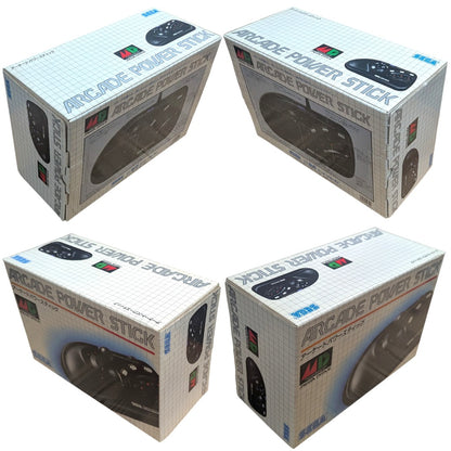 Sega Mega Drive Arcade Power Stick Retail Packaging - 4 Corner Perspectives