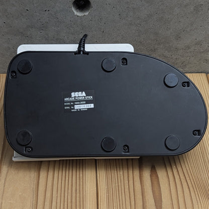 Sega Arcade Power Stick HAA-2650 Underside Plate showing Serial Number COD16368 Made in Taiwan