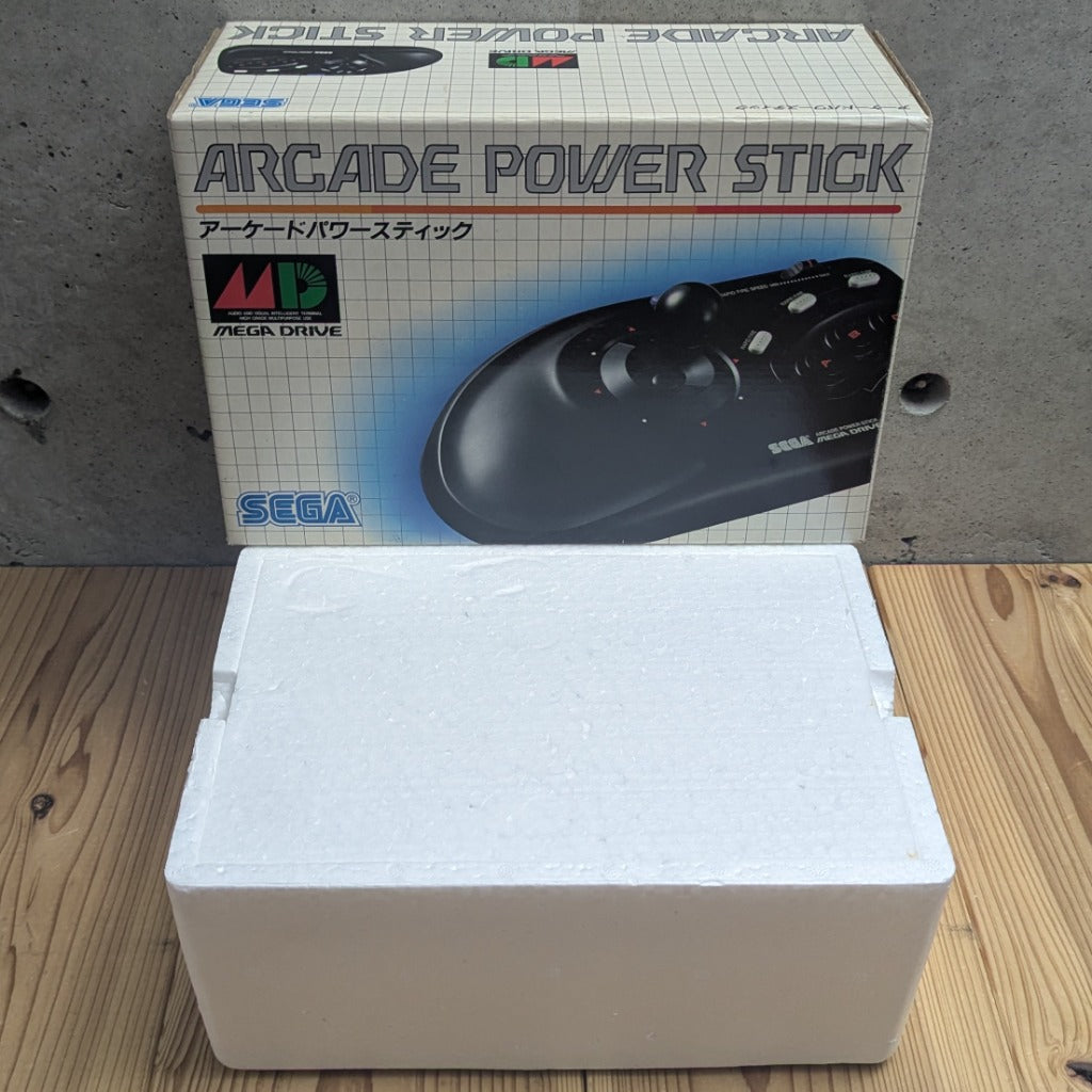 Sega Mega Drive Arcade Power Stick HAA-2650 Japanese Edition with Original Box & Styrofoam Top Cover