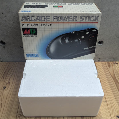 Sega Mega Drive Arcade Power Stick HAA-2650 Japanese Edition with Original Box & Styrofoam Top Cover