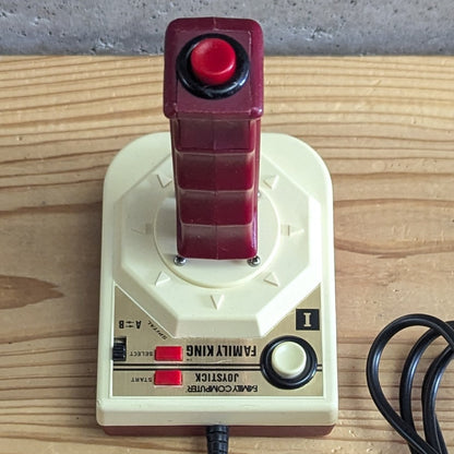 Family King Joystick Top View Red Fire Button Faceplate and Directional Base
