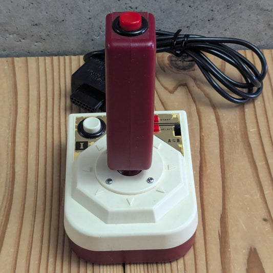 Spital Family King Type 1 Famicom Joystick Front View on Stand with DA-15 Connector