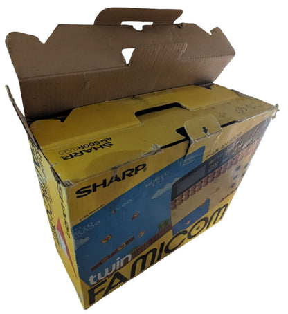 Sharp Famicom TWIN An500R (NEW Belt-Serviced) Outer Box Bad (Only Japan Edition)