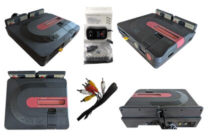 Sharp FAMICOM TWIN BLACK AN500B (SINGLE CONSOLE+AC EURO) NEW BELT- SERVICED (ONLY Japan EDITION)