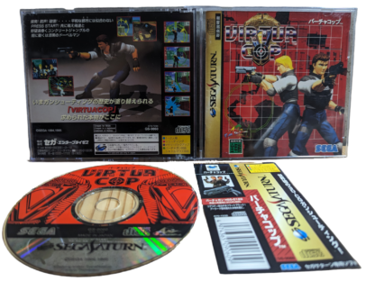 SEGA SATURN - VIRTUA COP (game+case+instruction) Spin Card JAPAN