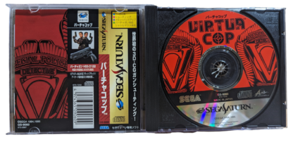 SEGA SATURN - VIRTUA COP (game+case+instruction) Spin Card JAPAN - Imagen 2